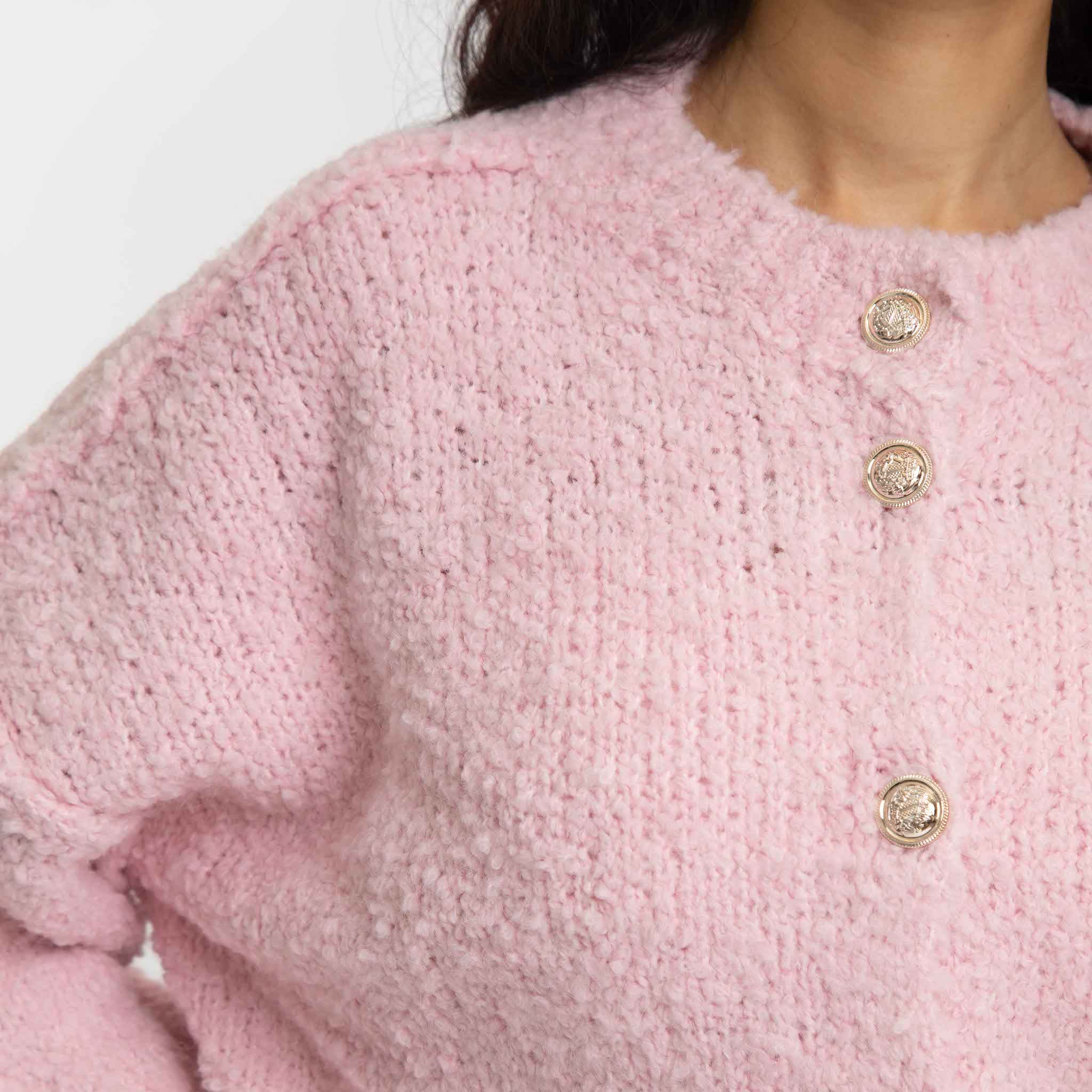 Bouclé Oversized Cardigan Short "CozyGlam"
