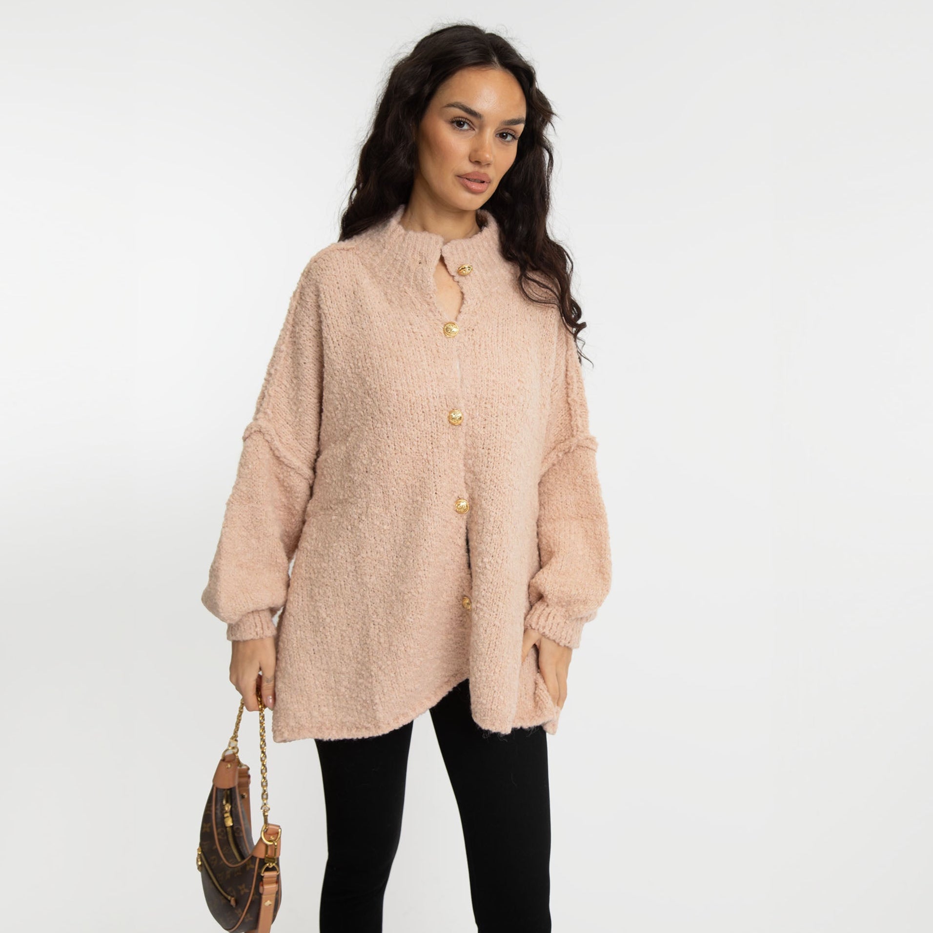 Bouclé Oversized Cardigan "CozyGlam"