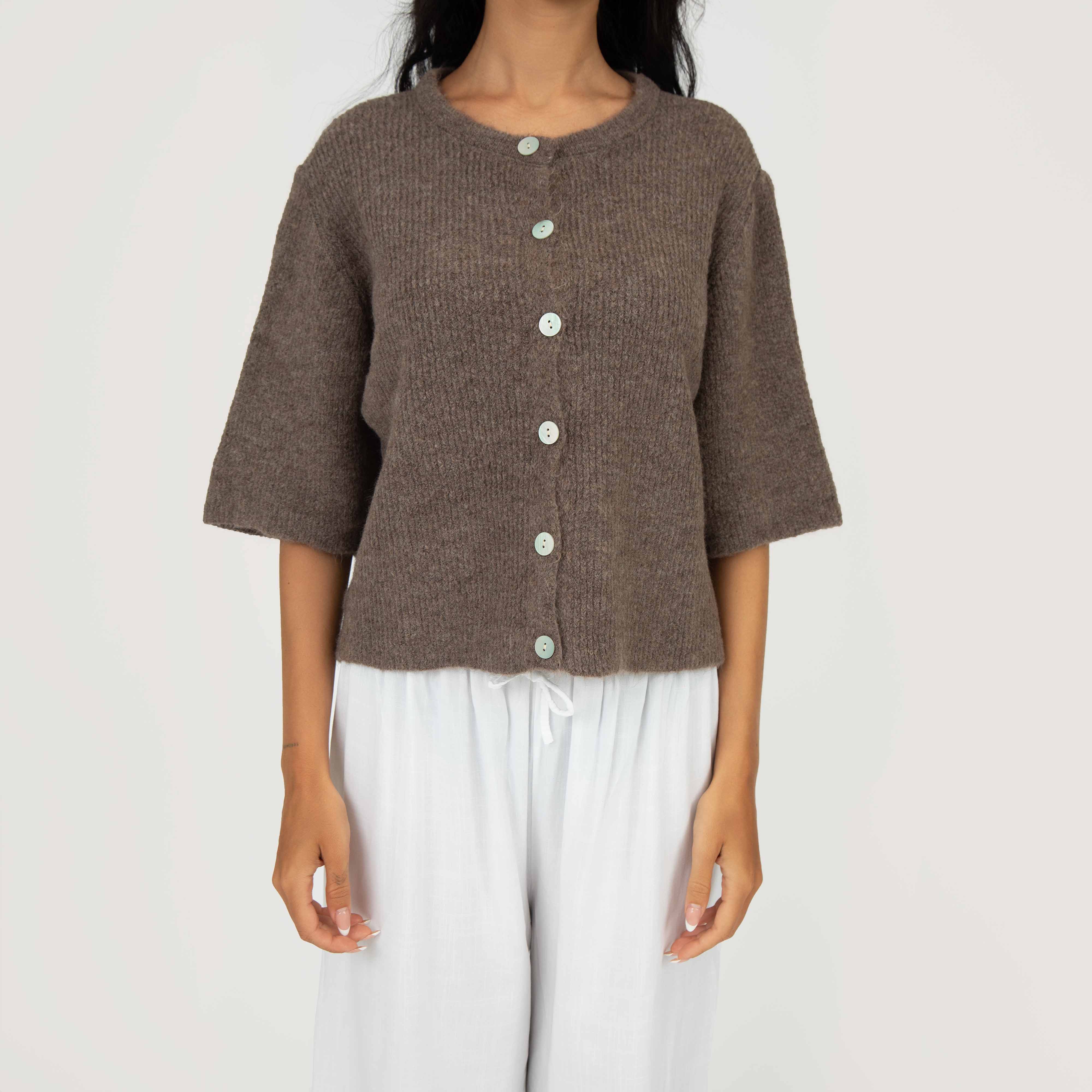 Kurzarm-Strickcardigan