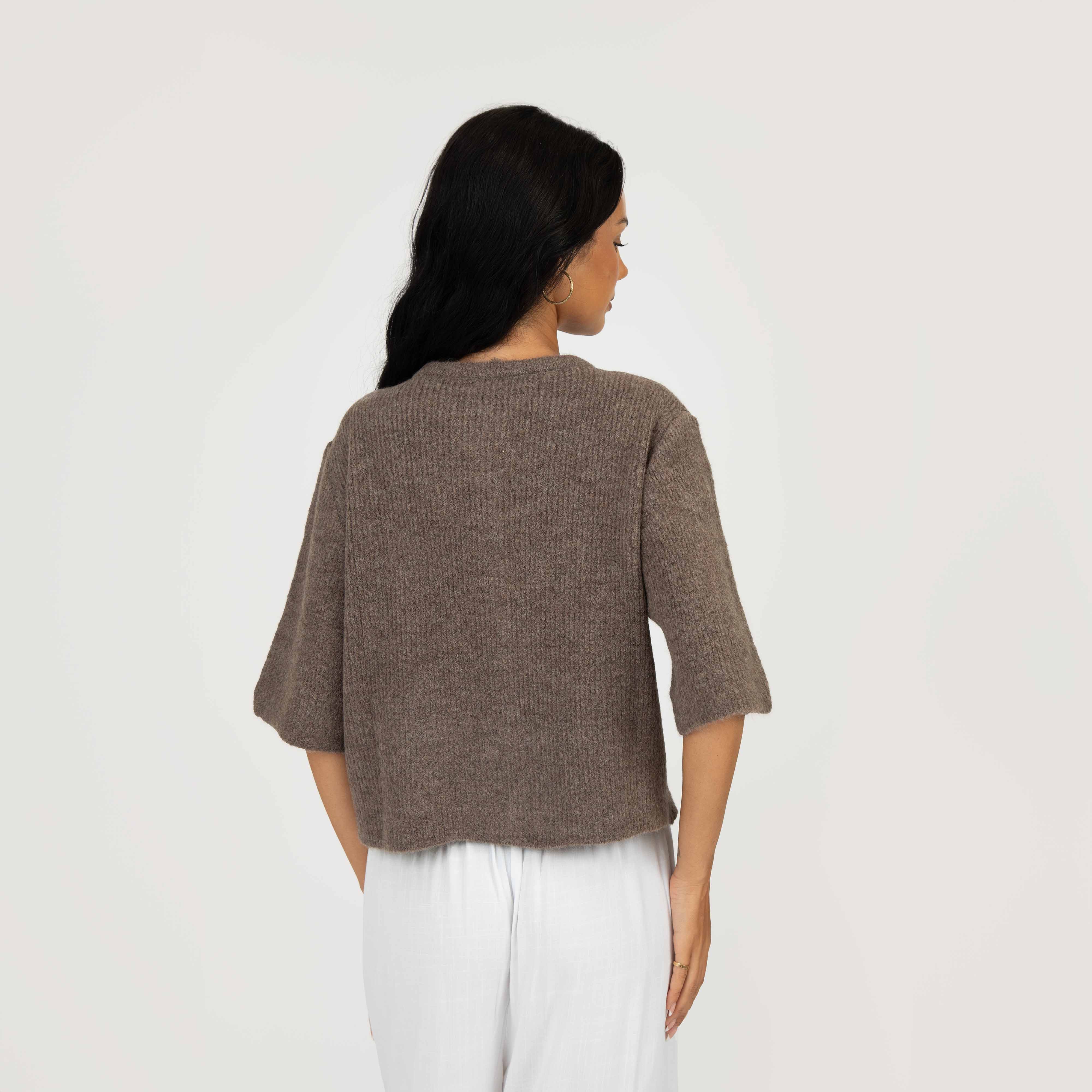 Kurzarm-Strickcardigan