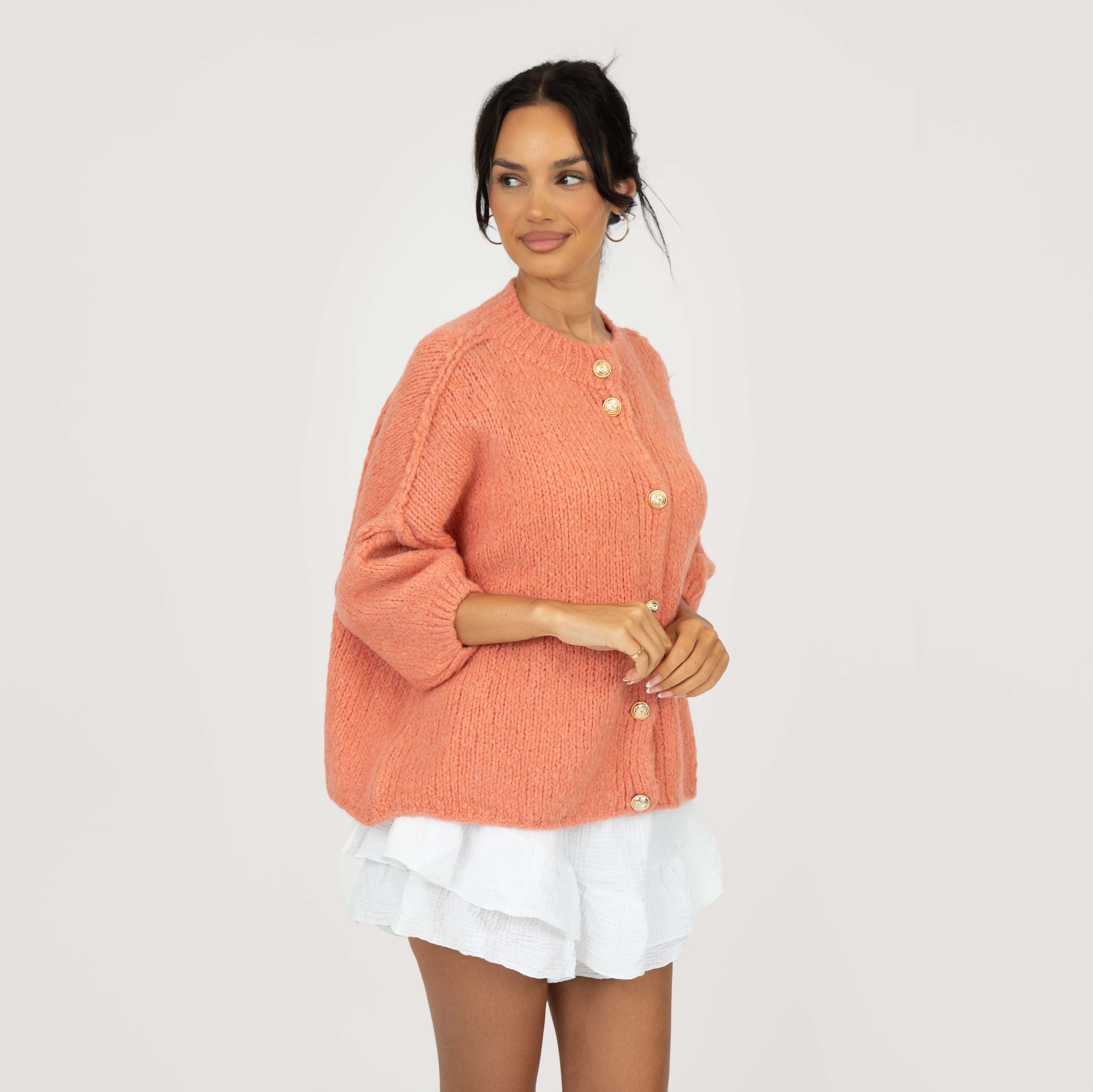 CozyGlam Kurzarm Cardigan