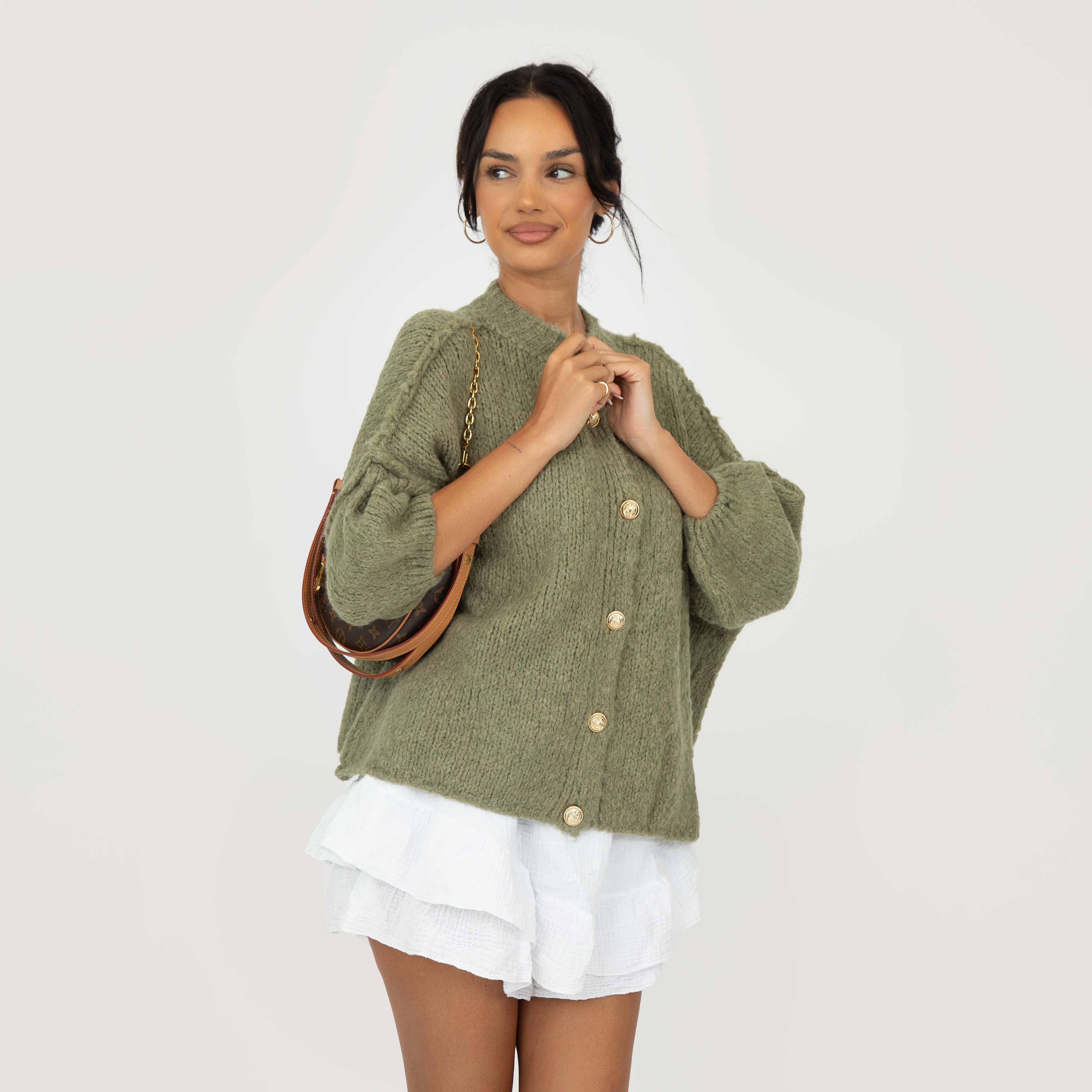 CozyGlam Kurzarm Cardigan