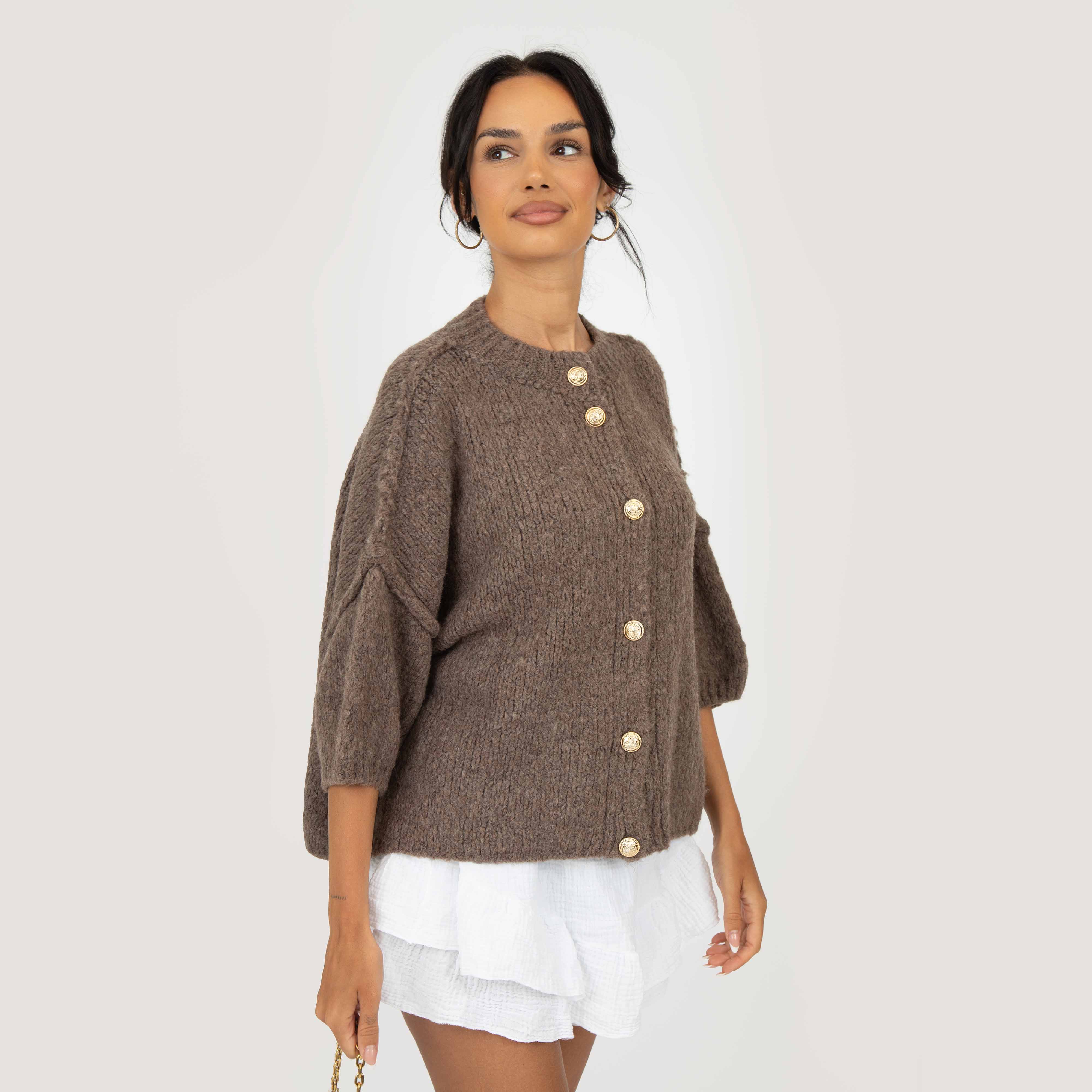 CozyGlam Kurzarm Cardigan