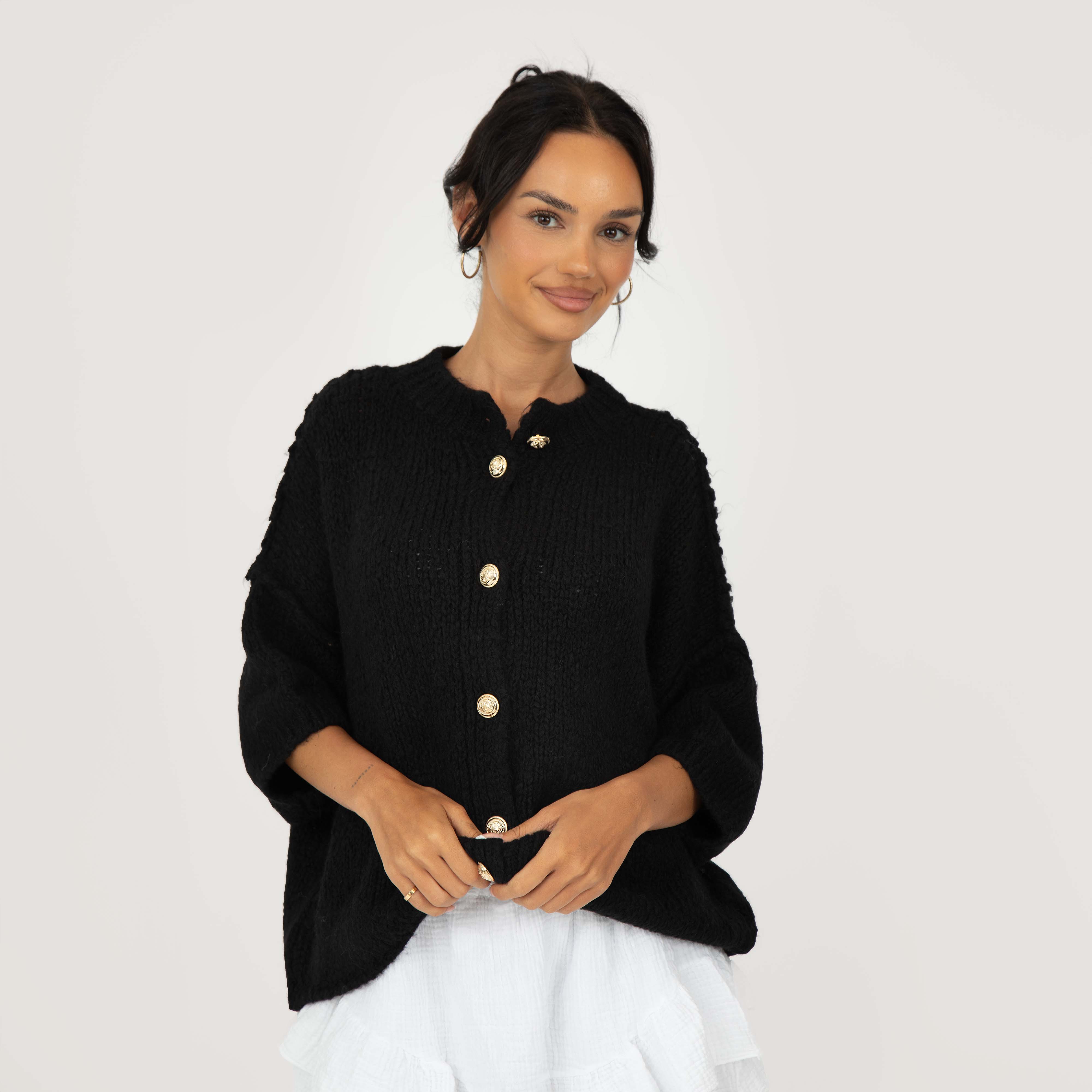 CozyGlam Kurzarm Cardigan
