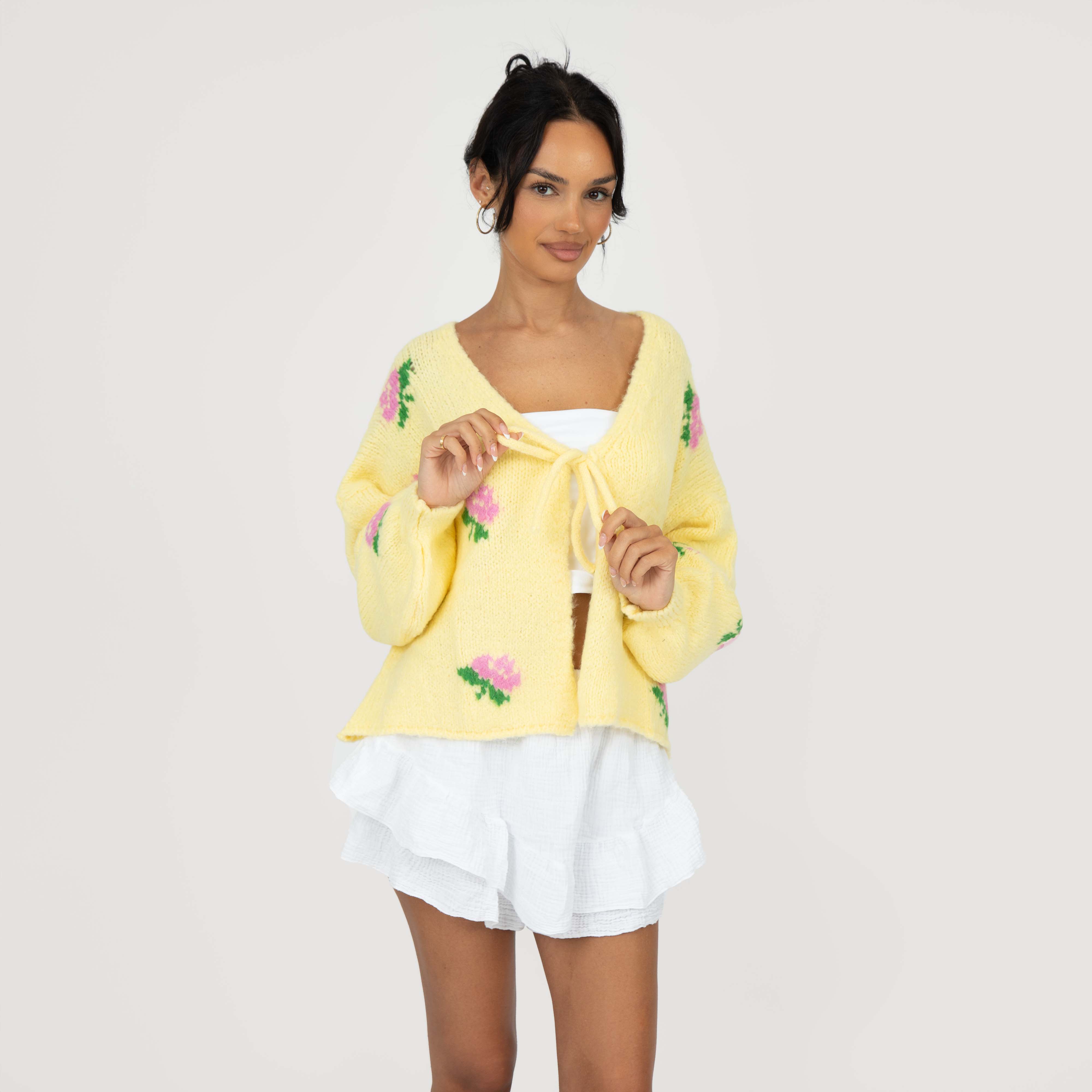 Rose Cardigan mit Schleifen
