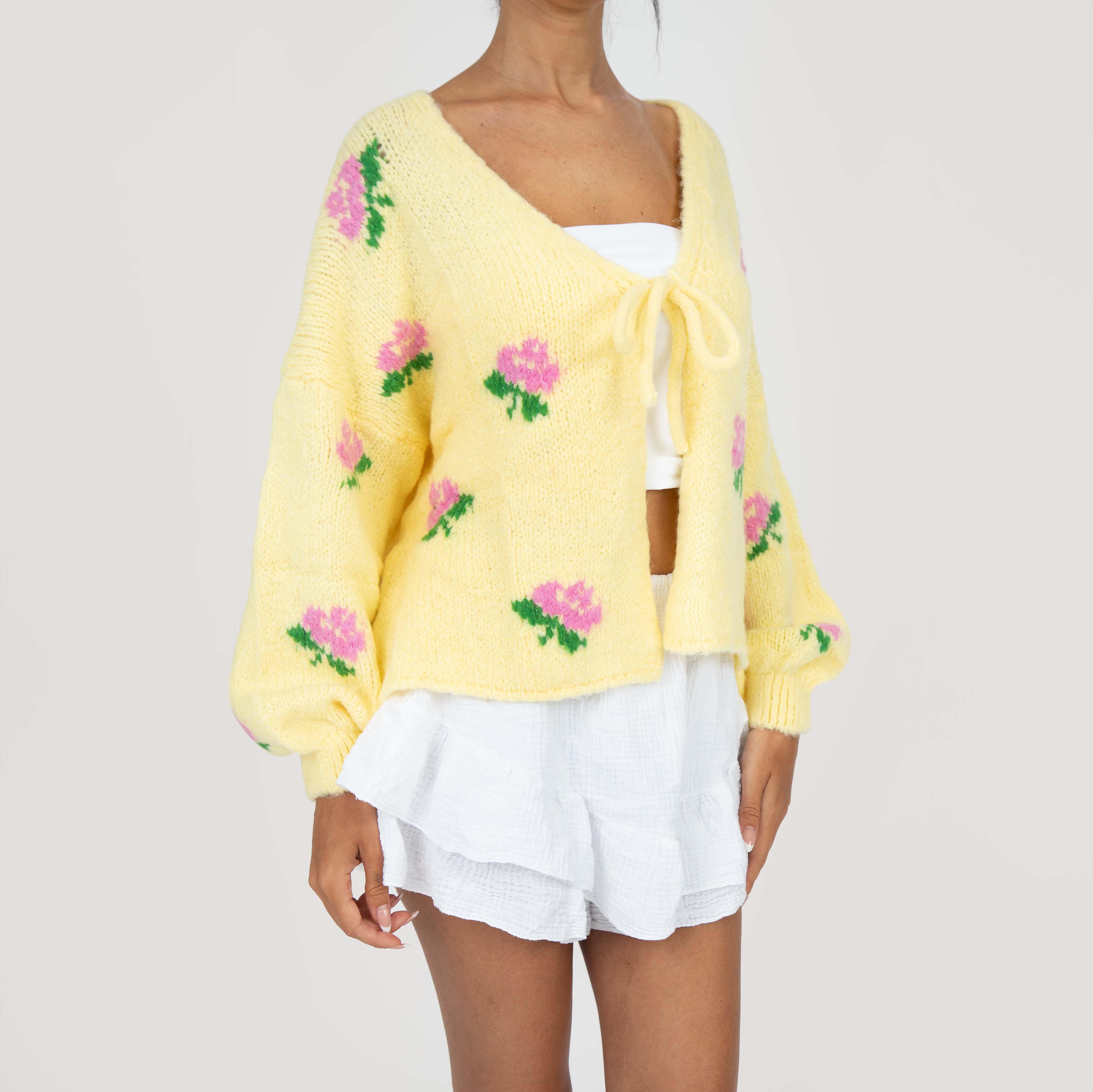 Rose Cardigan mit Schleifen