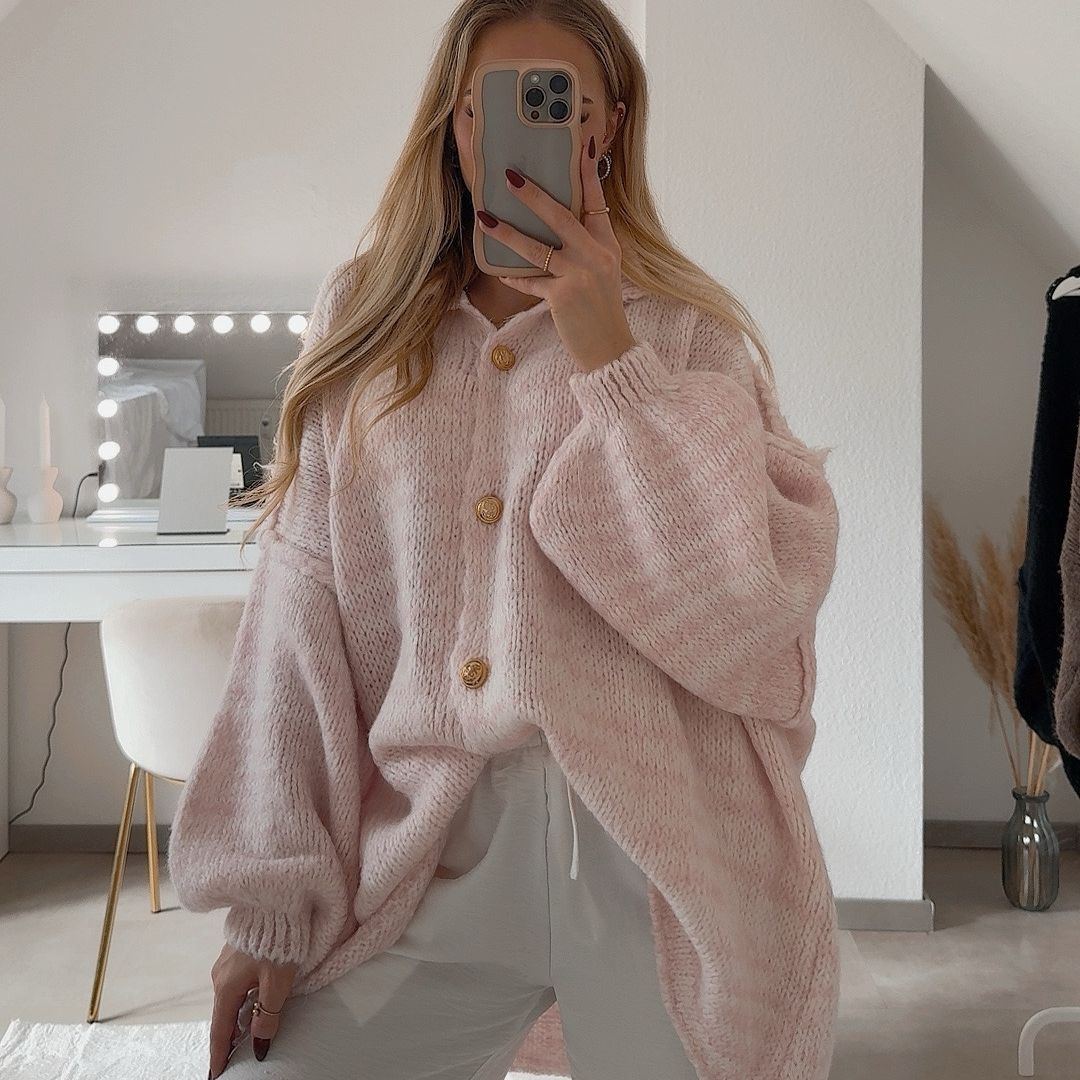 Oversized Cardigan CozyGlam "BiColor"