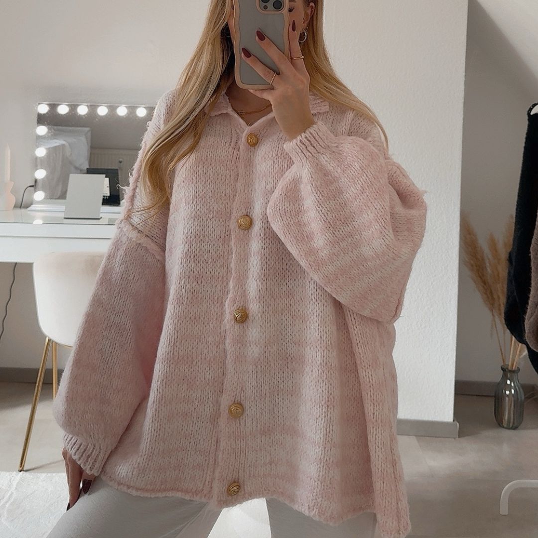 Oversized Cardigan CozyGlam "BiColor"