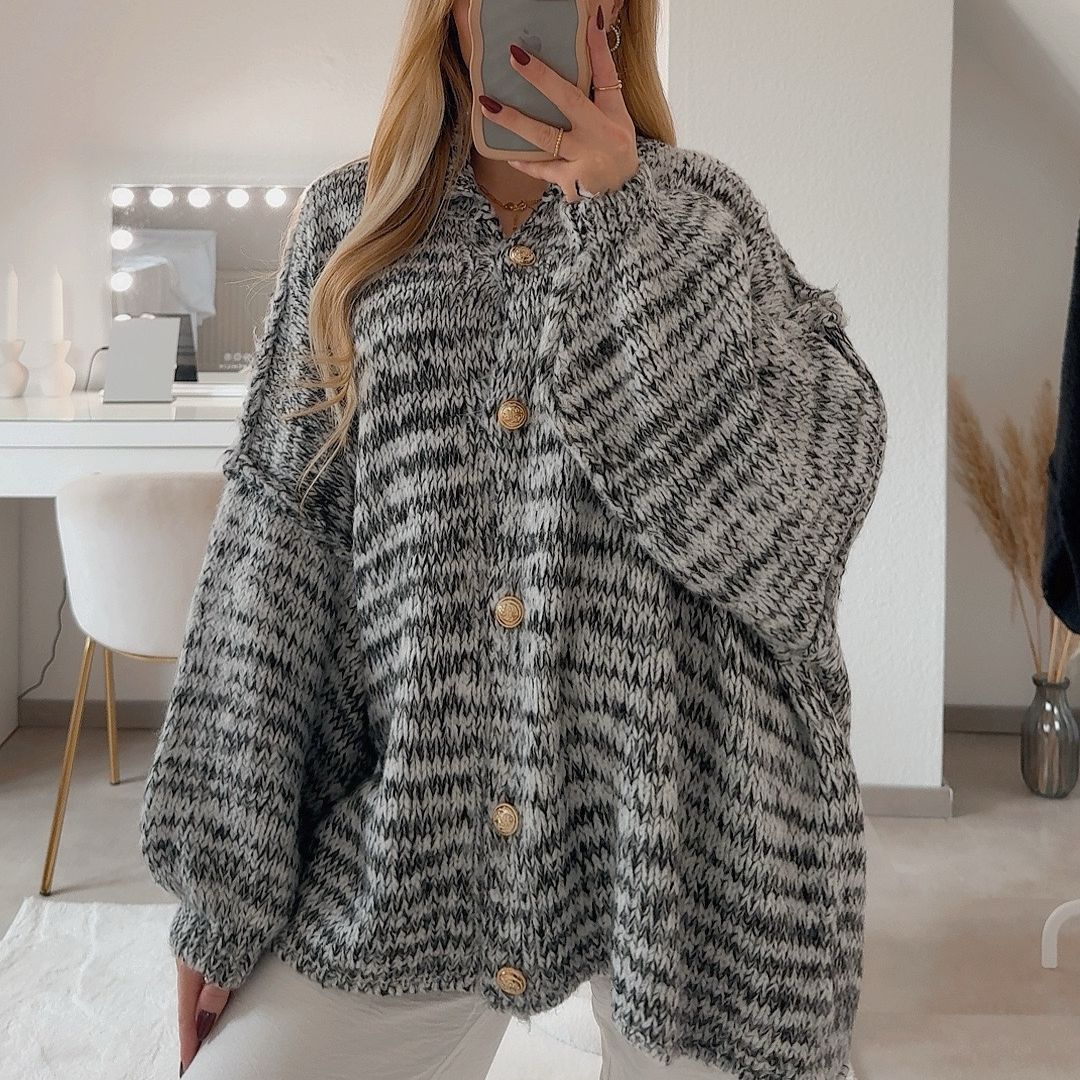 Oversized Cardigan CozyGlam "BiColor"