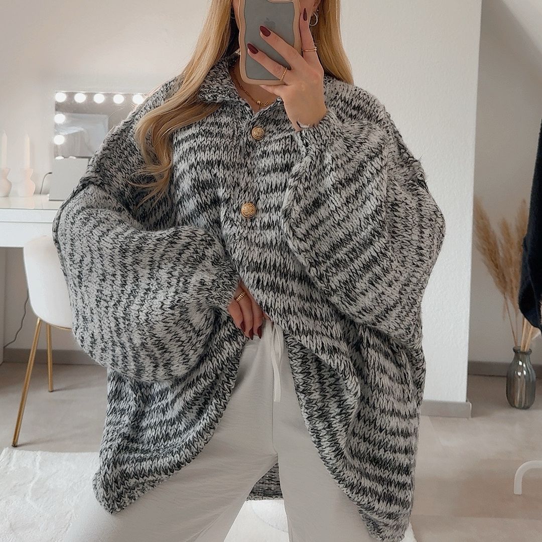 Oversized Cardigan CozyGlam "BiColor"