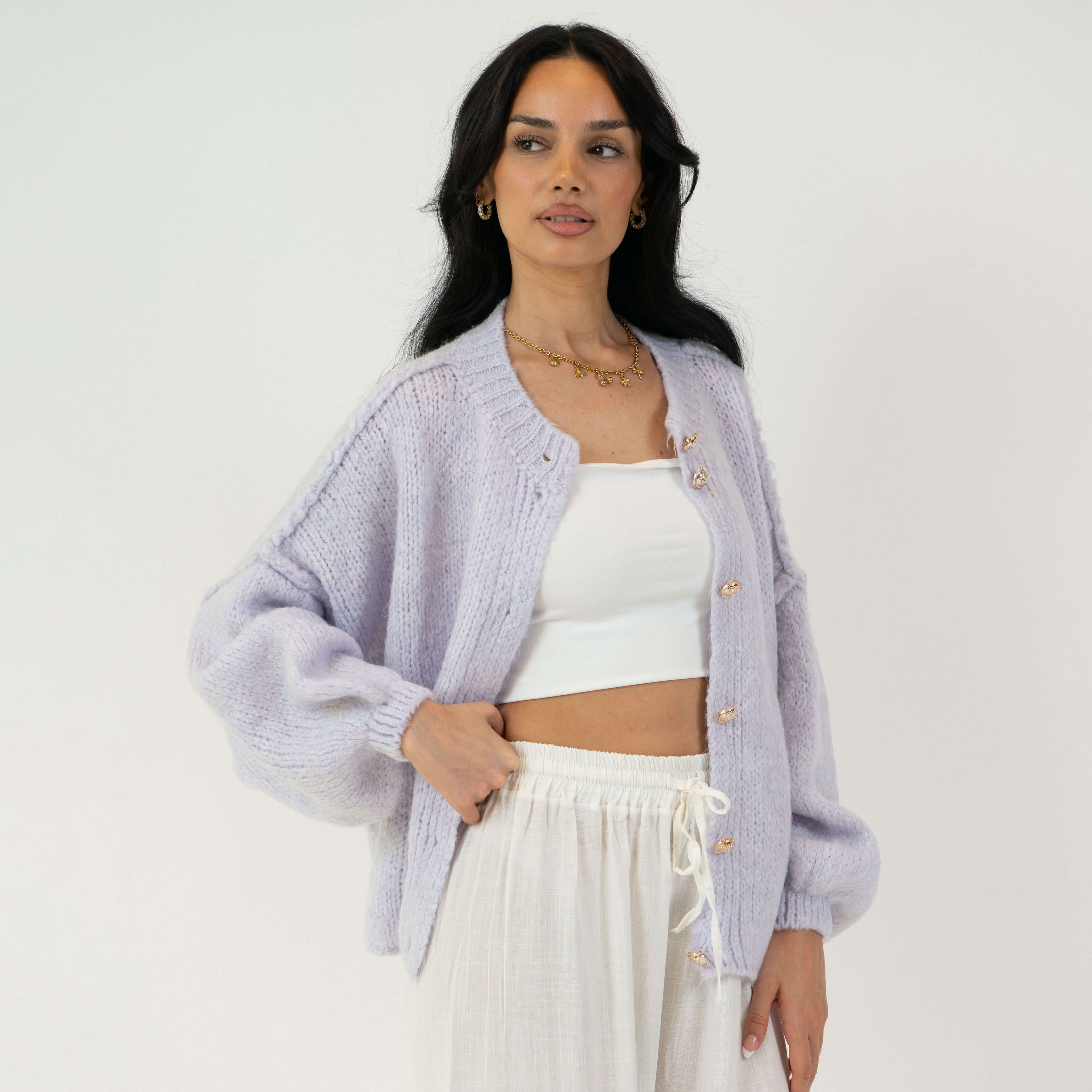 Oversized Cardigan Short "CozyGlam"