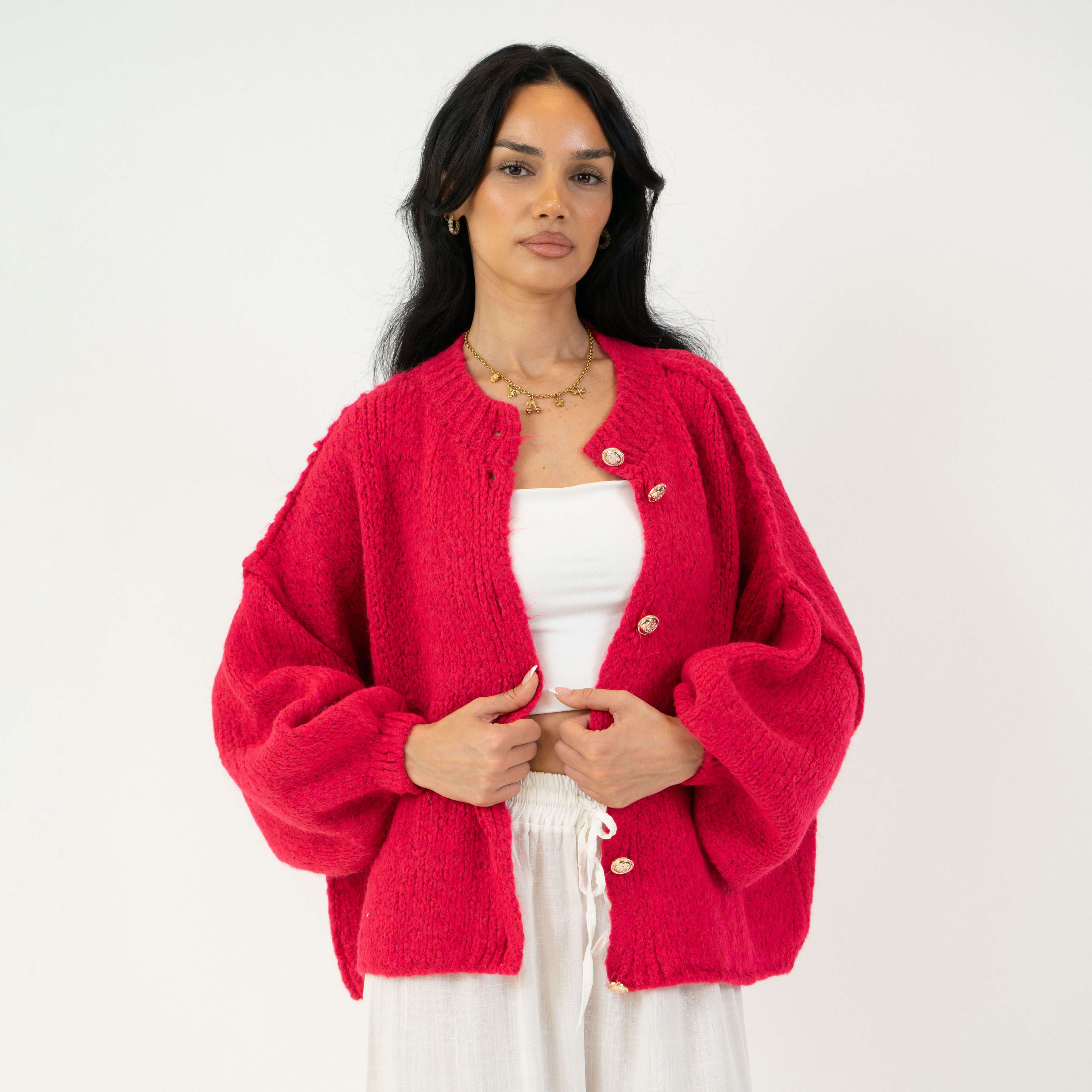 Oversized Cardigan Short "CozyGlam"