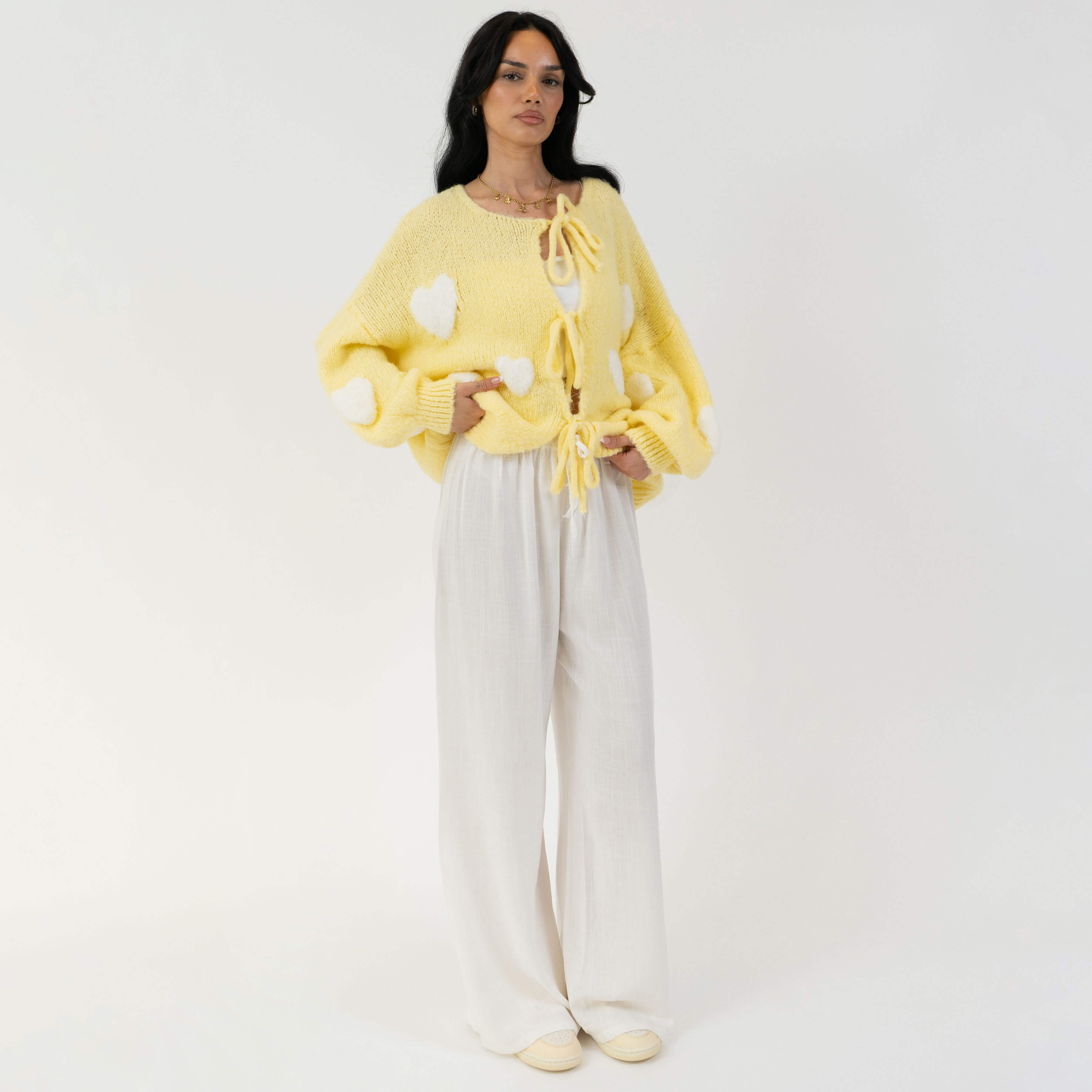 Herz Schleifen Cardigan