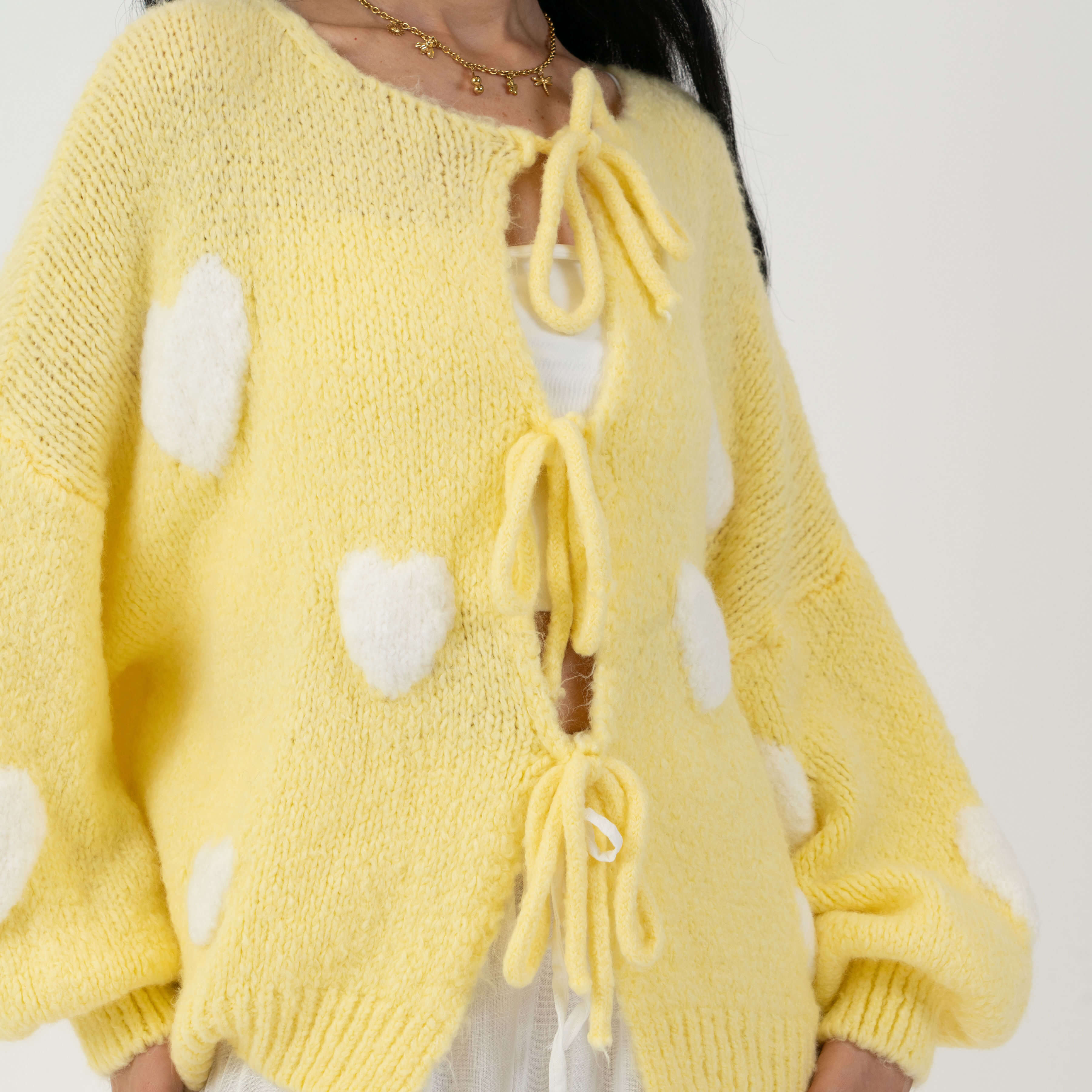 Herz Schleifen Cardigan