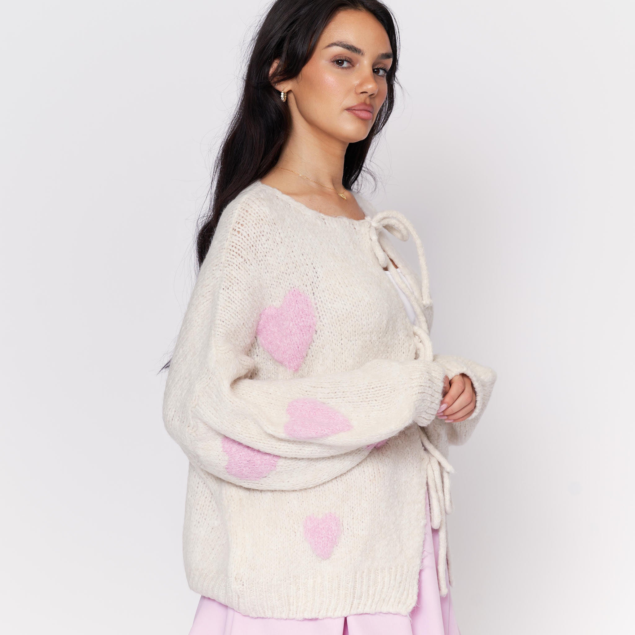 Herz Schleifen Cardigan