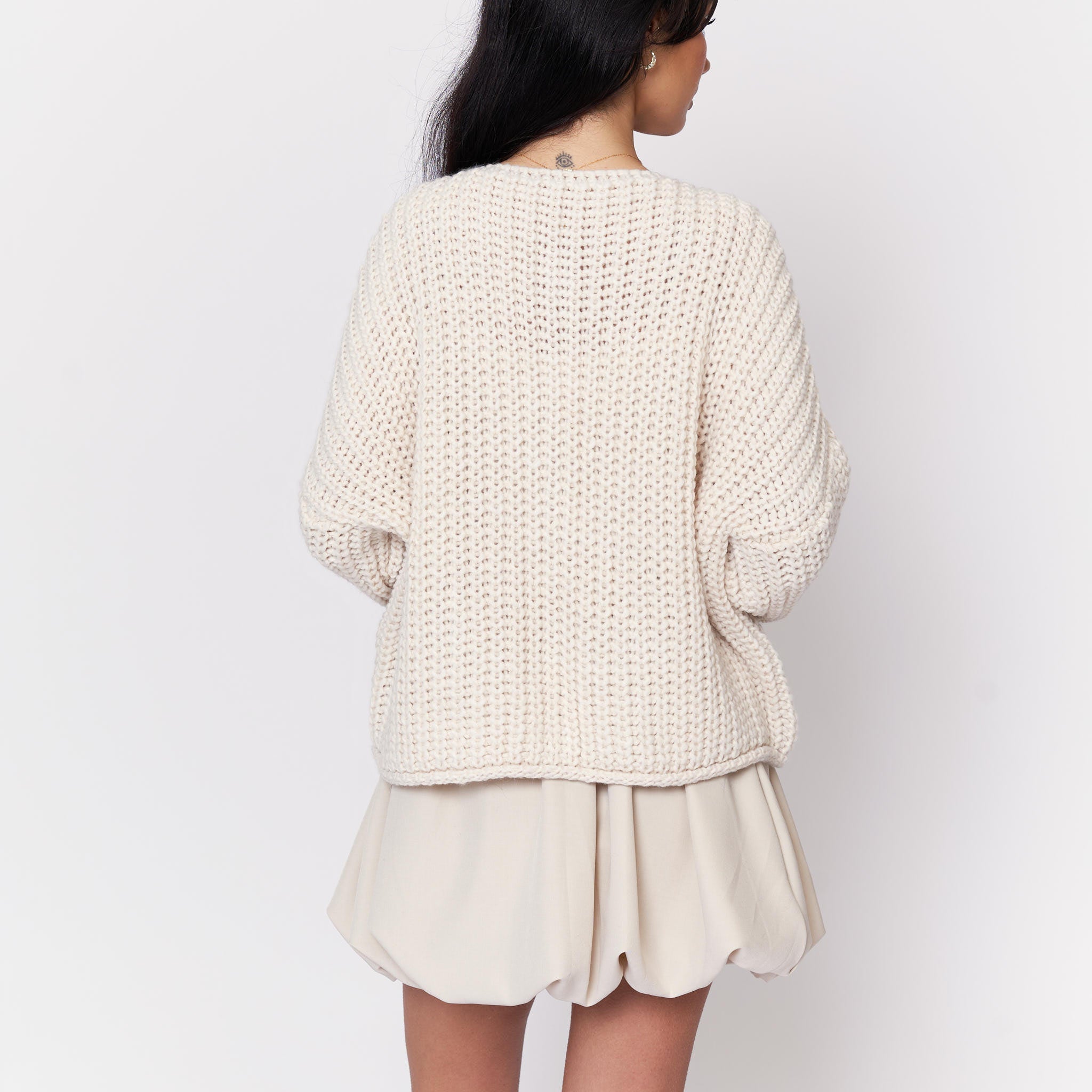 Chunky Gold Button Cardigan