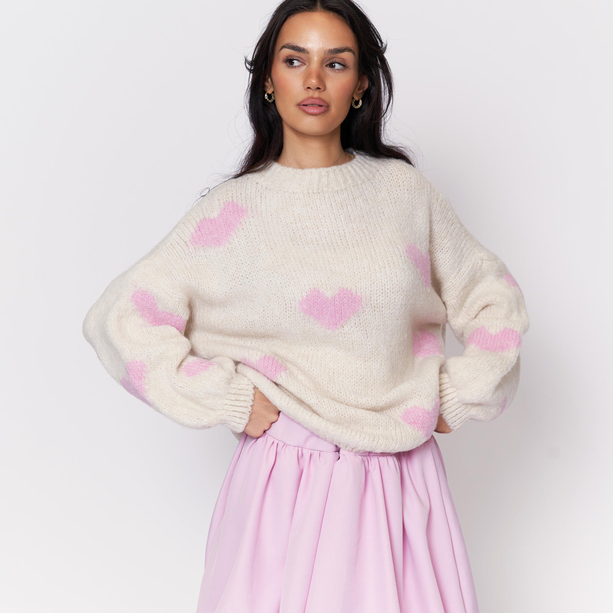Oversize Herz Pullover