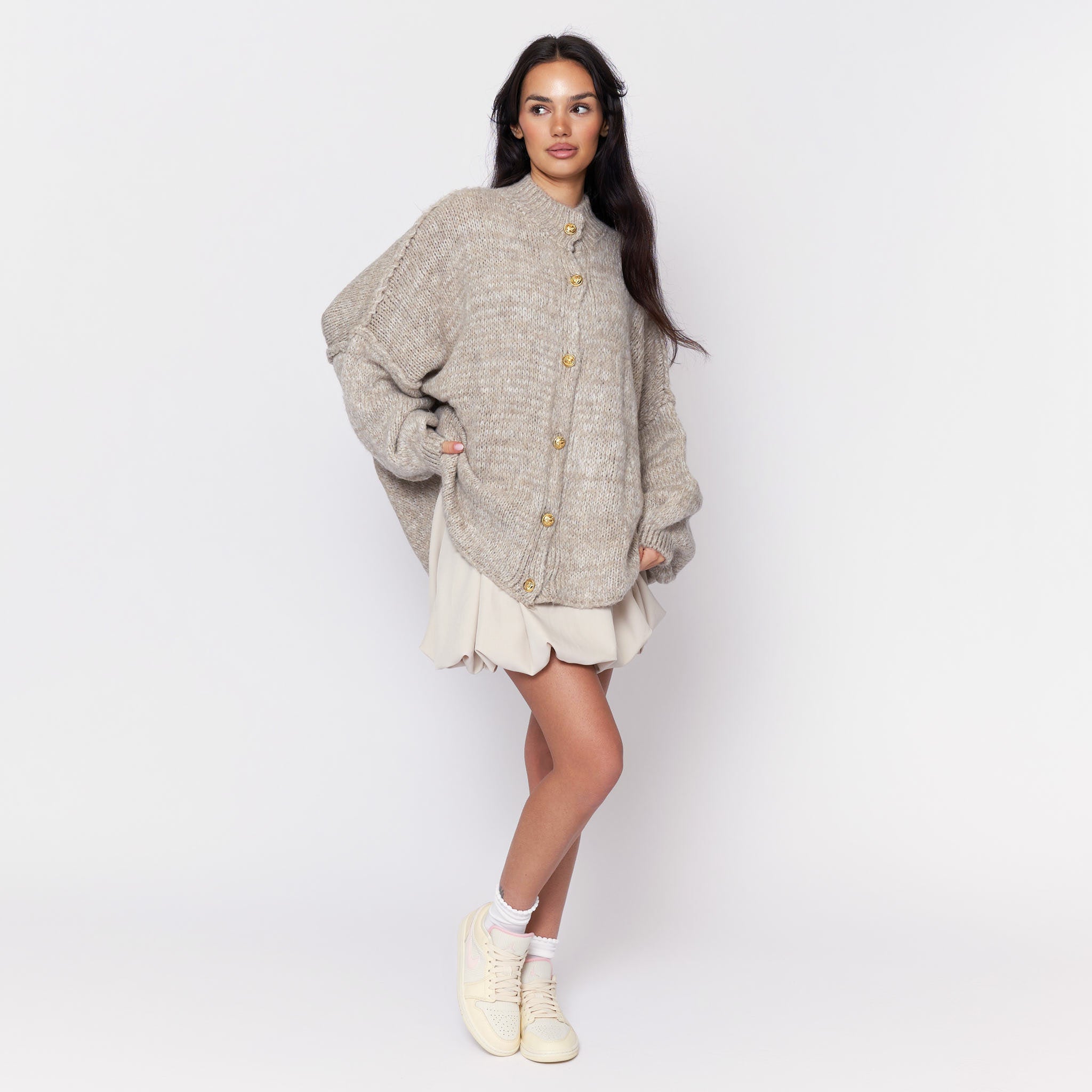 Oversized Cardigan CozyGlam "BiColor"