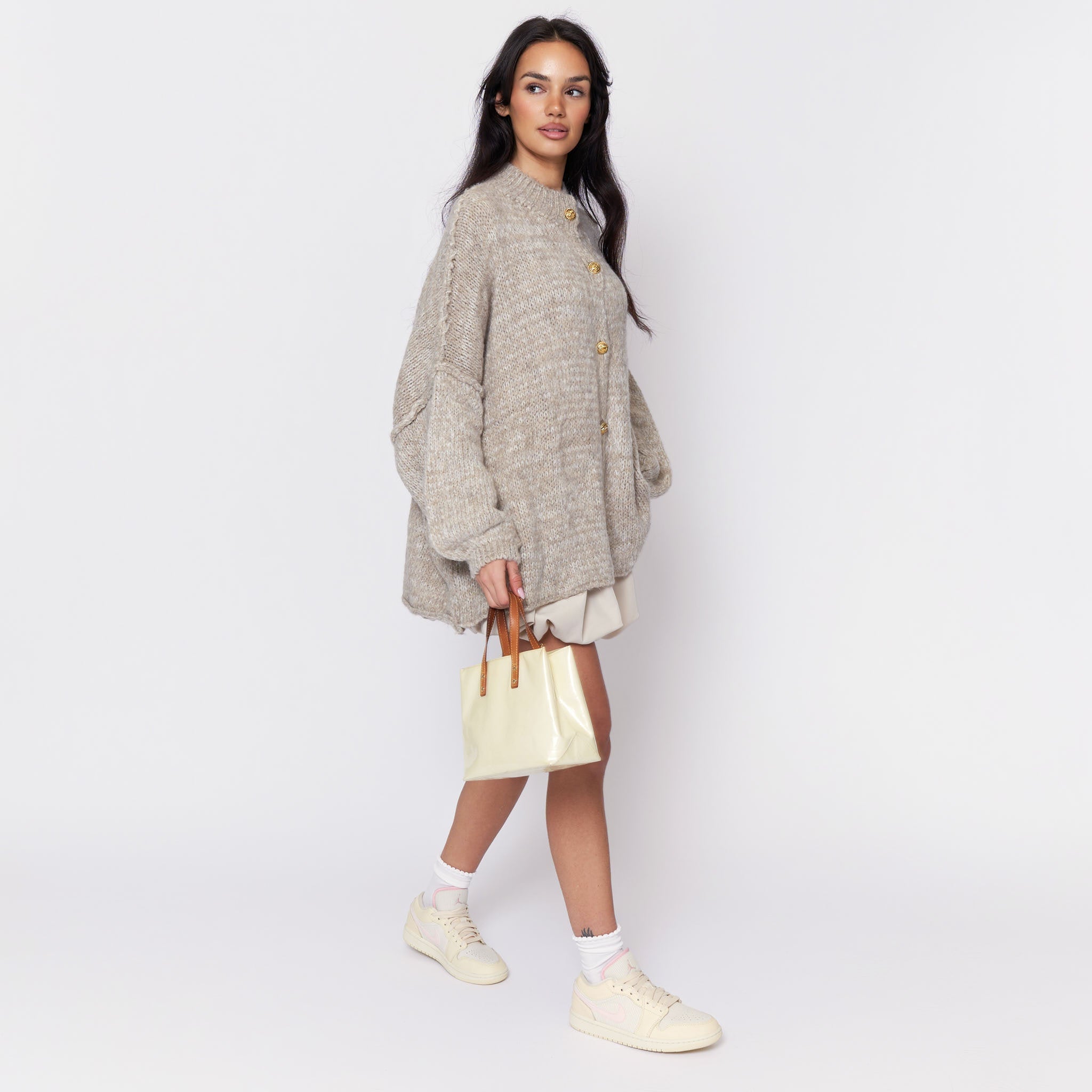 Oversized Cardigan CozyGlam "BiColor"