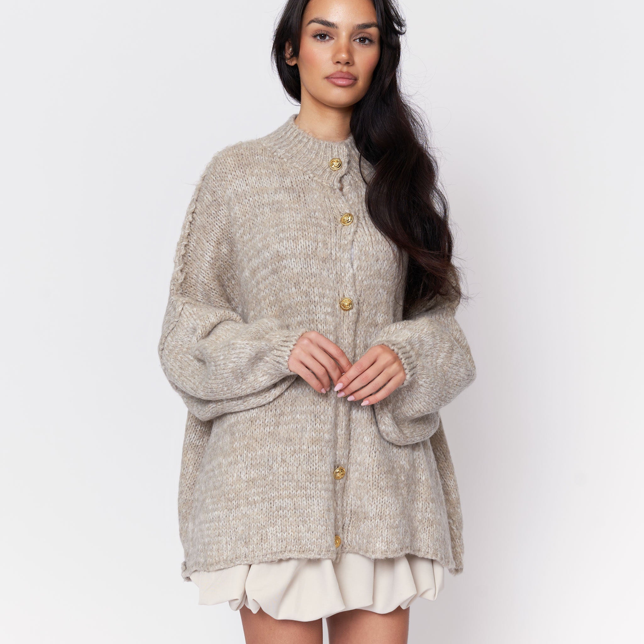 Oversized Cardigan CozyGlam "BiColor"
