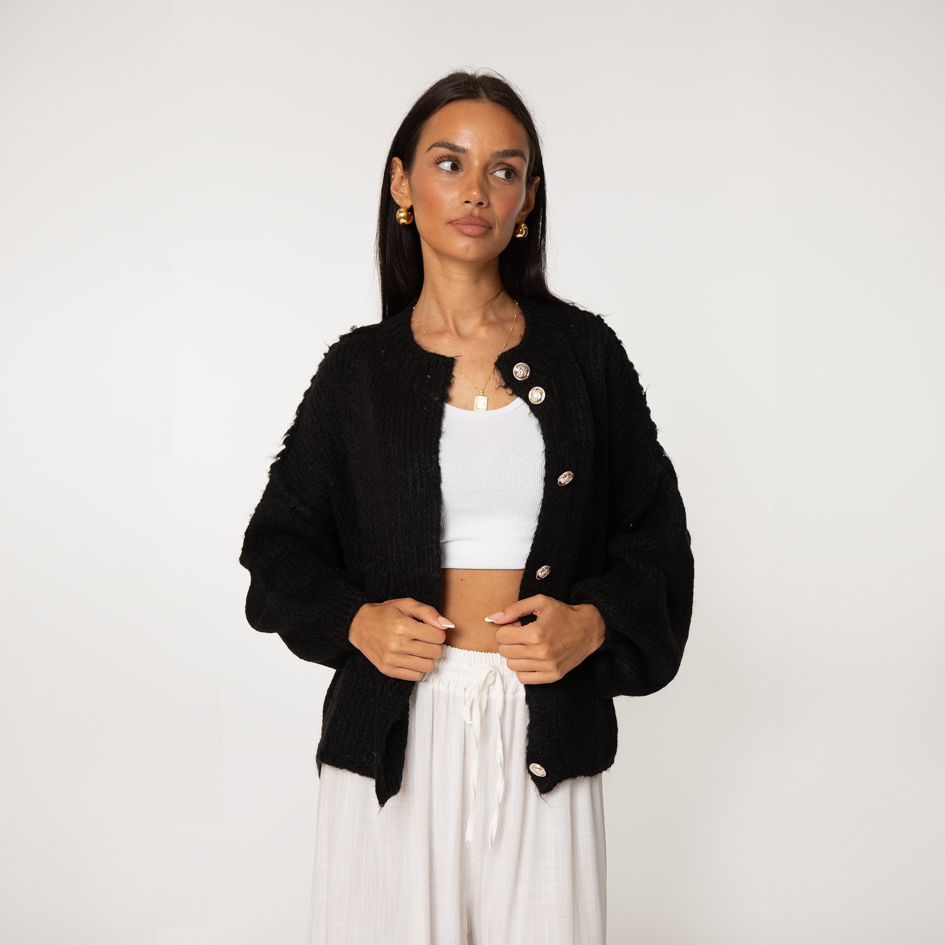 Oversized Cardigan Short "CozyGlam"