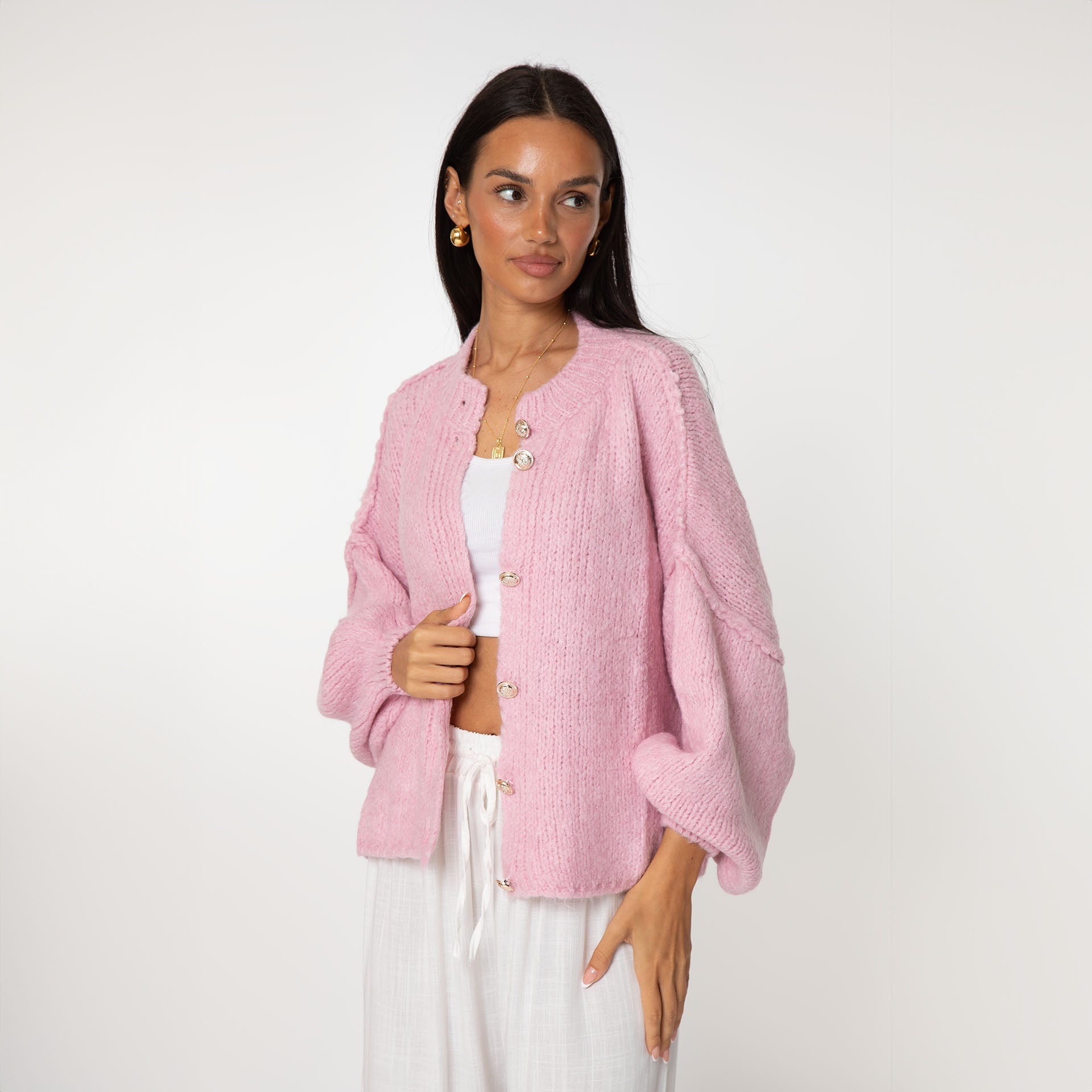 Oversized Cardigan Short "CozyGlam"